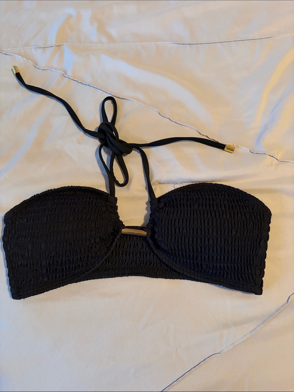 Black Bandeau Bikini Top Size Small